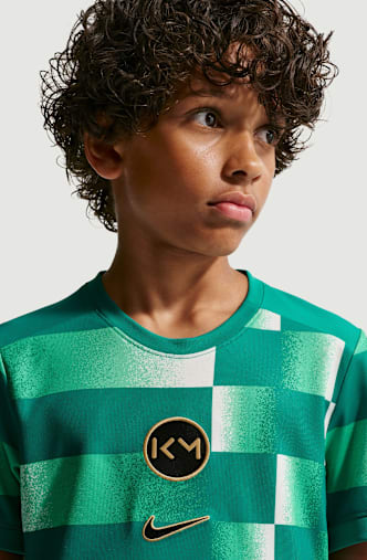 Nike Dri-FIT Academy Kylian Mbappé Kinder T-Shirt Grün