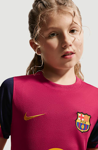 Nike FC Barcelona Dri-FIT Strike Kinder T-Shirt Blau