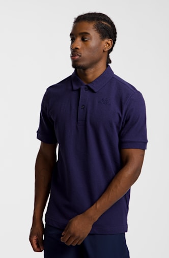 Kappa Izzy Jacquard Herren Poloshirt Dunkelblau