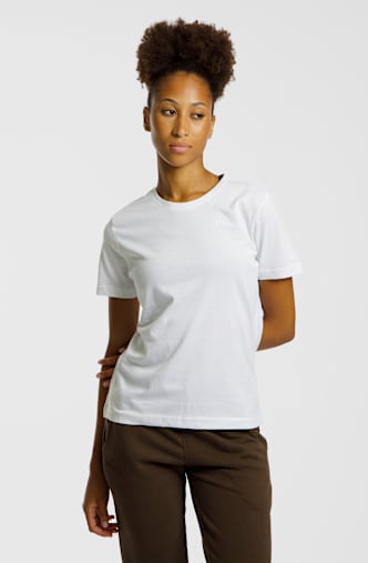 Kappa Sylvie Logo Damen T-Shirt Weiss