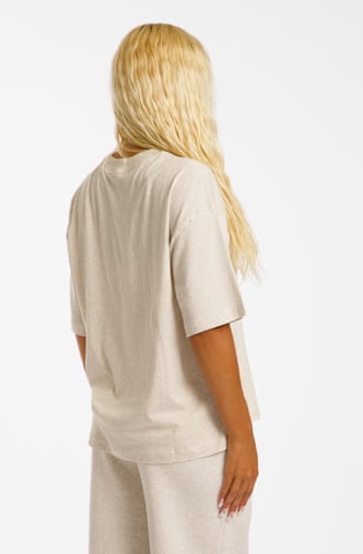 New Balance Trackside Oversized t-shirt donna Bianco Panna