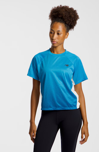 New Balance Viz-Tech Run t-shirt donna Turchese