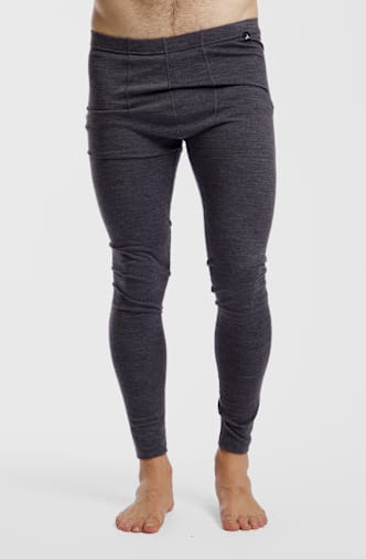 ALBRIGHT Merino Herren Thermohose Grau