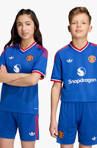 adidas Manchester United Away Replica Kinder Fussballtrikot 26/27 Blau