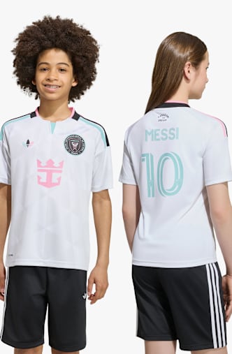 adidas Inter Miami 3rd Replica Messi Kinder Fussballtrikot 26/27 Weiss