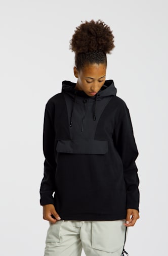 BEACH MOUNTAIN Fleece Damen Hoodie Schwarz