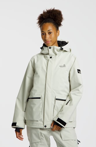 BEACH MOUNTAIN Damen Snowboardjacke Offwhite