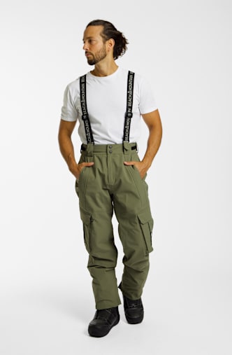 BEACH MOUNTAIN pantaloni da snowboard uomo Oliva