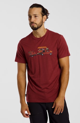 icebreaker Merino 150 Tech Lite Transportage t-shirt hommes Bordeaux