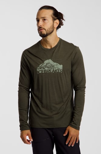 icebreaker Merino 150 Tech Lite Aoraki Explorer Herren Longsleeve Grün
