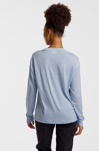 icebreaker Merino 150 Tech Lite Relaxed longsleeve donna Azzurro