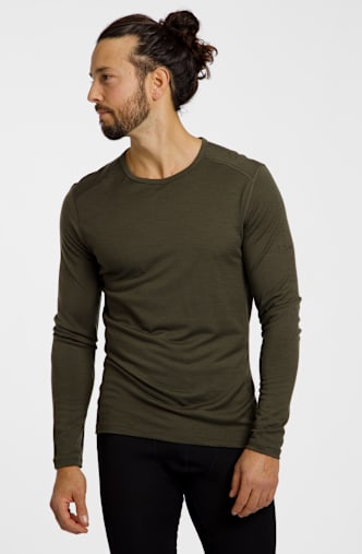 icebreaker Men Merino 200 Oasis LS Crewe hommes Vert