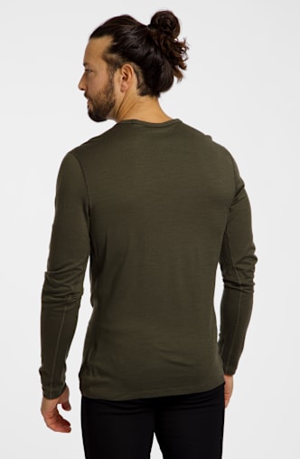 icebreaker Men Merino 200 Oasis LS Crewe hommes Vert