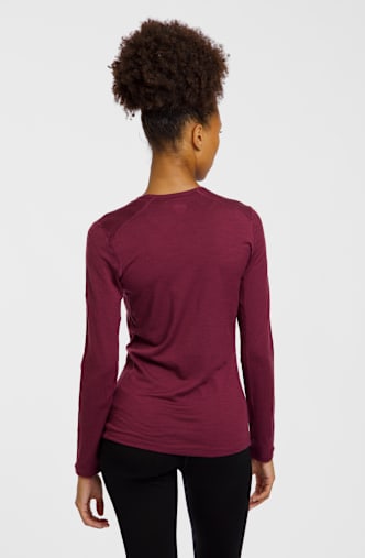 icebreaker Merino 200 Oasis maniche lunghe termica donna Bacca