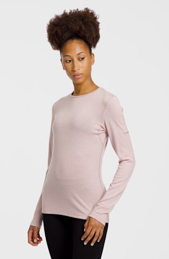 icebreaker Merino 260 Tech maniche lunghe termica donna Rosa