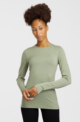 icebreaker Merino 260 Tech maniche lunghe termica donna Verde
