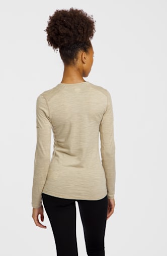 icebreaker Merino 200 Oasis maniche lunghe termica donna Beige