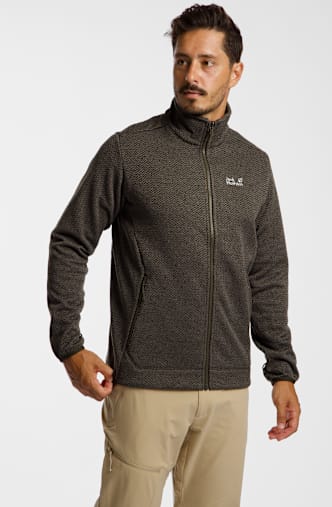 Jack Wolfskin Pinetrail Full-Zip midlayer hommes Marron