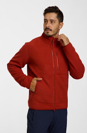 Jack Wolfskin Lake Ridge midlayer hommes Bordeaux