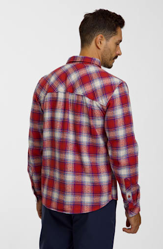 Jack Wolfskin Baya Flanel Herren Wanderhemd Rot
