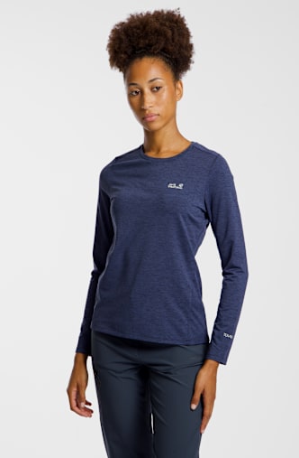 Jack Wolfskin Trail longsleeve femmes Bleu