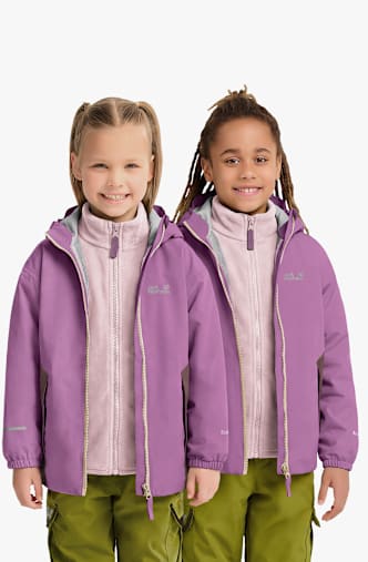 Jack Wolfskin Iceland 3in1 giacca outdoor bambini Pink