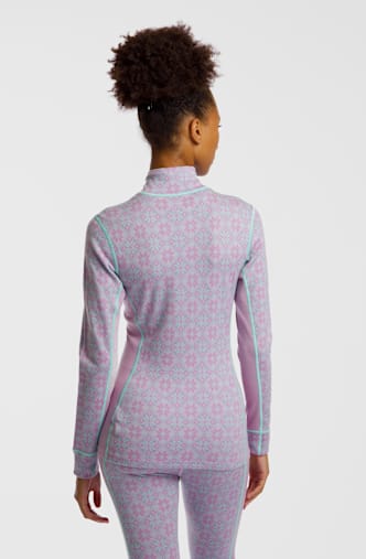 Kari Traa Rose Merino Half-Zip manche longue thermique femmes Violet