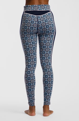 Kari Traa Rose Merino leggings termici donna Blu