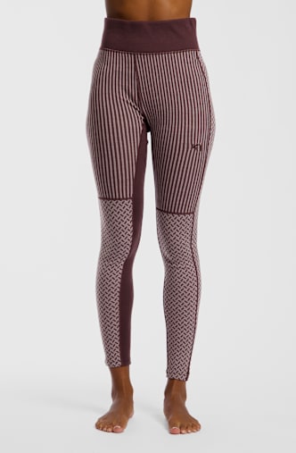 Kari Traa Smekker Merino High Waist leggings termici donna Beige