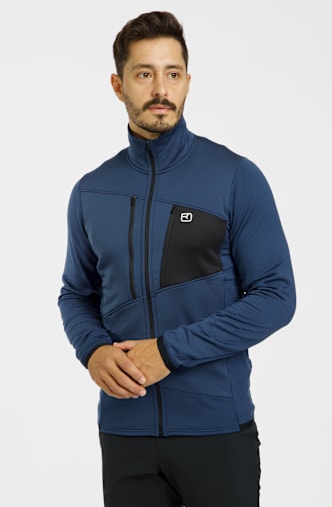 Ortovox Fleece Grid midlayer uomo Blu