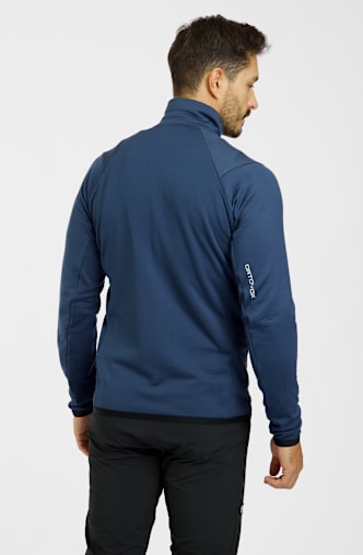 Ortovox Fleece Grid midlayer hommes Bleu