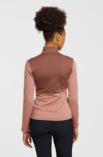 Ortovox Fleece Light Zip Neck Damen Midlayer Pink