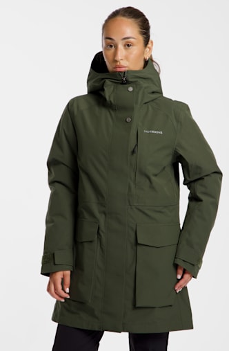 Didriksons Harriert cappotto outdoor donna Oliva