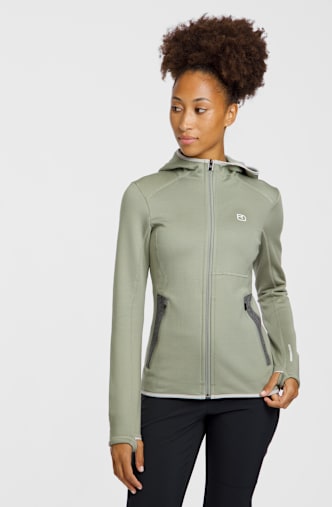Ortovox Fleece Hoody midlayer donna Verde