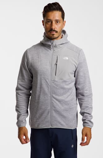 The North Face TNF Performance Fleece Hooded Full-Zip midlayer uomo Grigio Chiaro