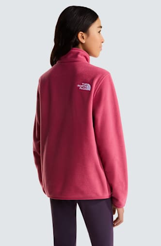 The North Face Glacier Fleece 1/4 Zip midlayer enfants Rose