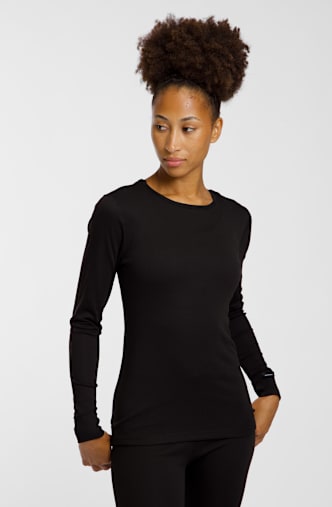 46 NORD Core Warm Damen Thermo Longsleeve Schwarz