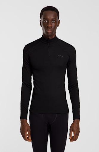 Odlo Active Warm Half-Zip manche longue thermique hommes Noir