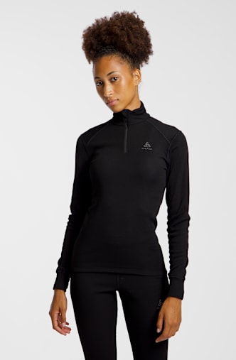 Odlo Active Warm Half-Zip maniche lunghe termica donna Nero