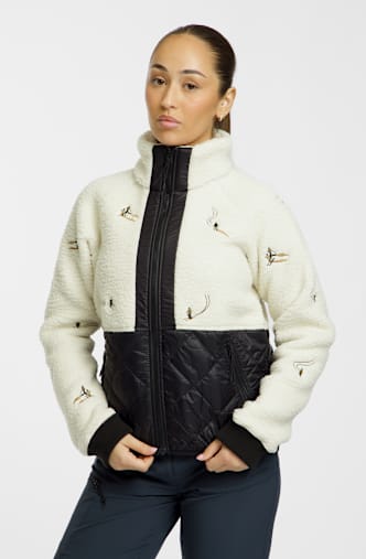 Helly Hansen Bliss Hybrid Fleece midlayer femmes Blanc Cassé
