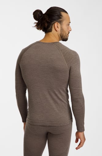 Odlo Seamless Performance Wool Herren Thermo Longsleeve Braun