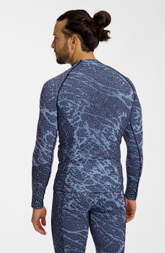Odlo Performance Warm Blackcomb manche longue thermique hommes Bleu