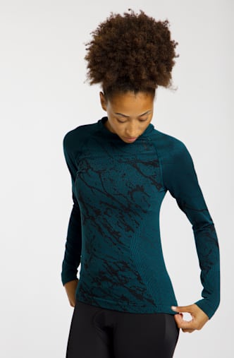 Odlo Performance Warm Blackcomb manche longue thermique femmes Petrol