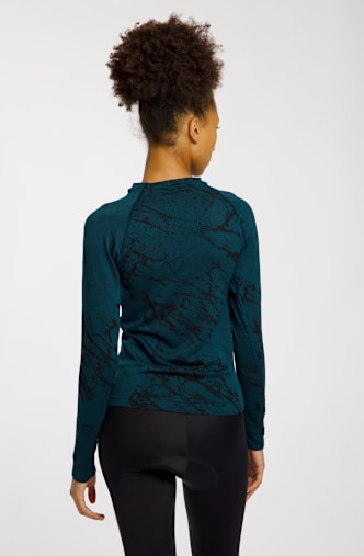 Odlo Performance Warm Blackcomb maniche lunghe termica donna Petrolio