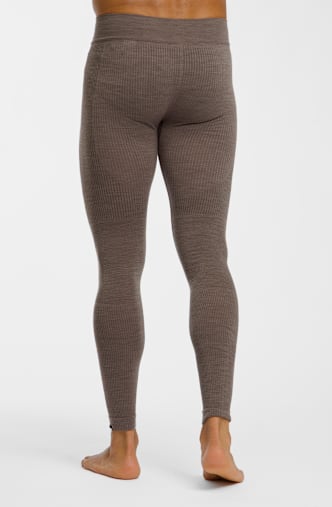 Odlo Seamless Performance Wool pantalon thermique hommes Marron