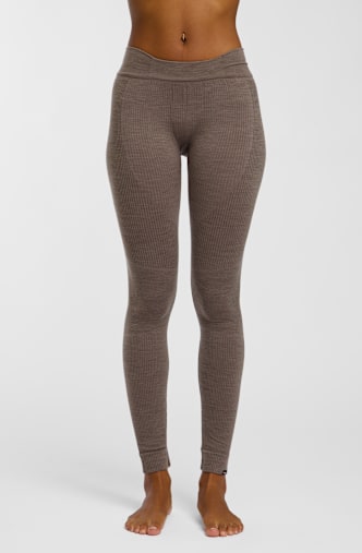 Odlo Seamless Performance Wool leggings termici donna Marrone