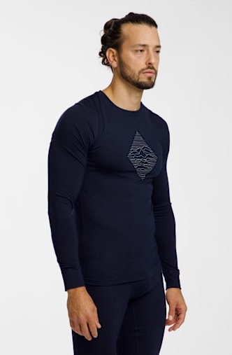 Odlo Merino 200 manche longue thermique hommes Bleu
