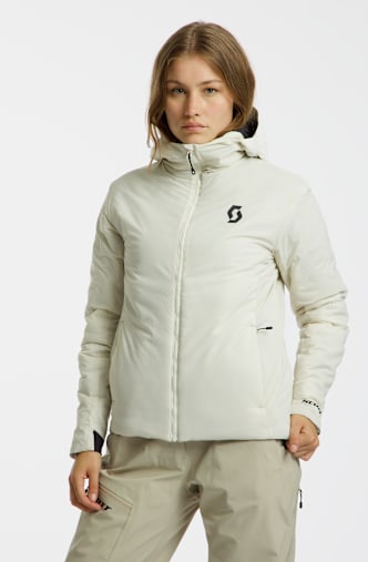 SCOTT Insuloft Light Midlayer à capuche femmes Blanc Cassé