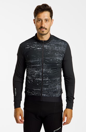 Stoke Colobra Thermal LS Herren Biketrikot Schwarz