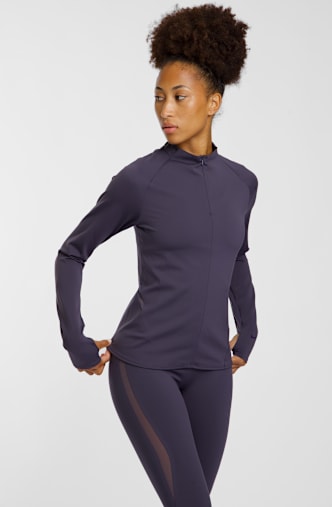 Nike Universa 1/4-Zip Damen Longsleeve Lila